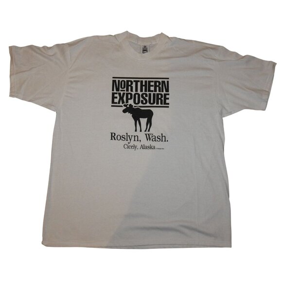 Vintage 1990 Northern Exposure Roslyn, WA Cicely, AK Single Stitch T-Shirt XXL - Picture 1 of 7
